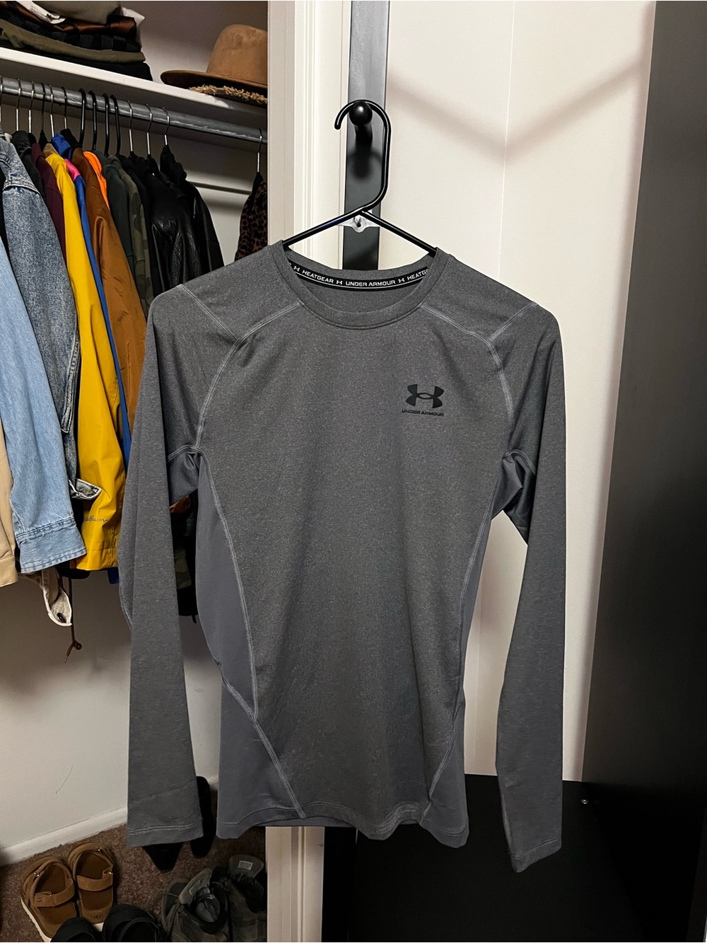 Under Armour Gray Long Sleeve HeatGear Performance Shirt